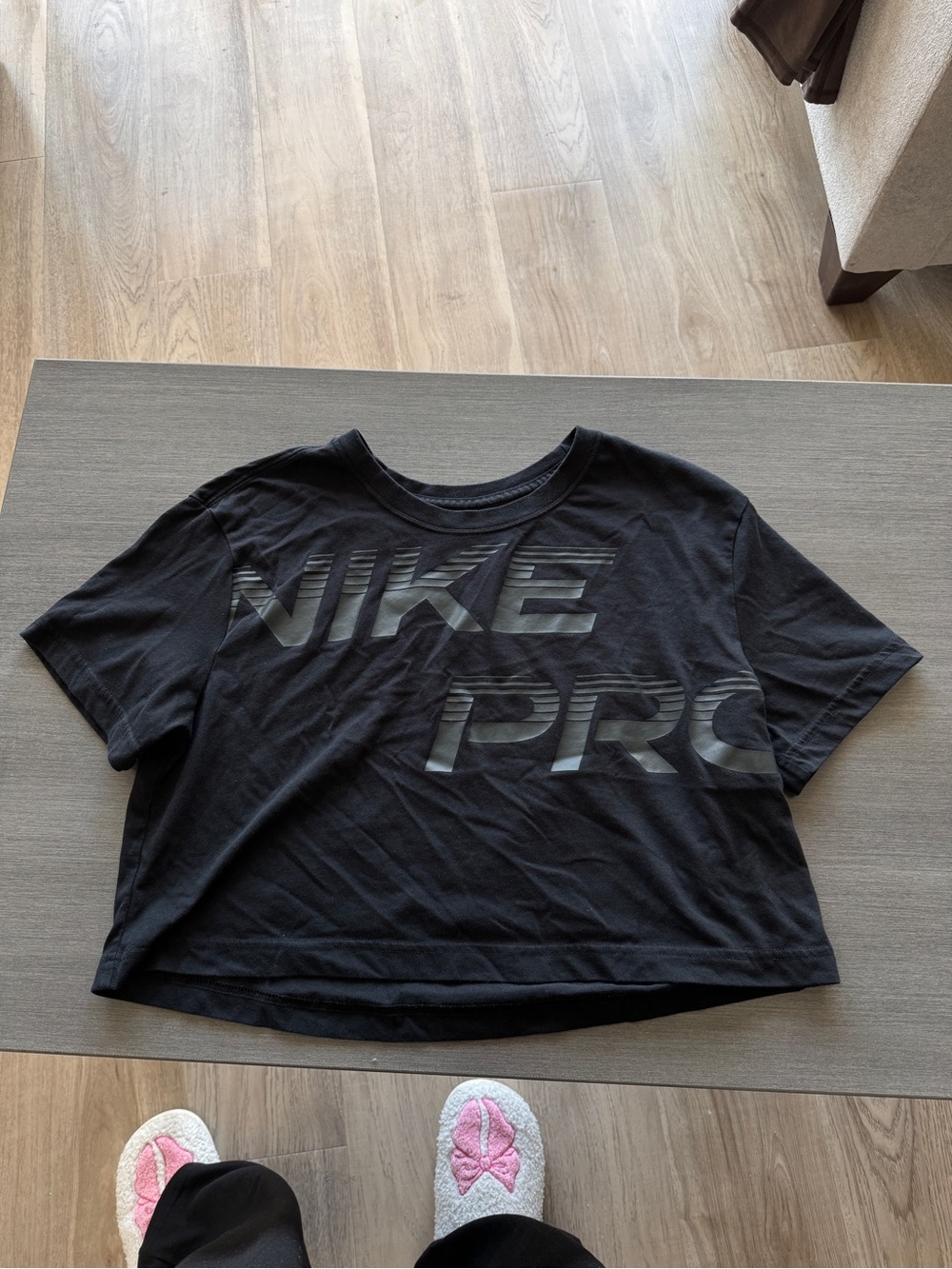 Nike Black Women's Cropped Graphic Tee